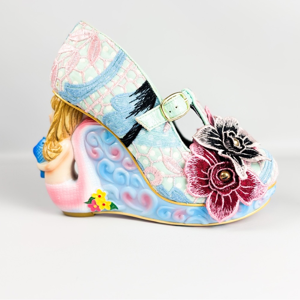 Irregular Choice Siren of the Sea Mermaid Wedge Heels – Size 39